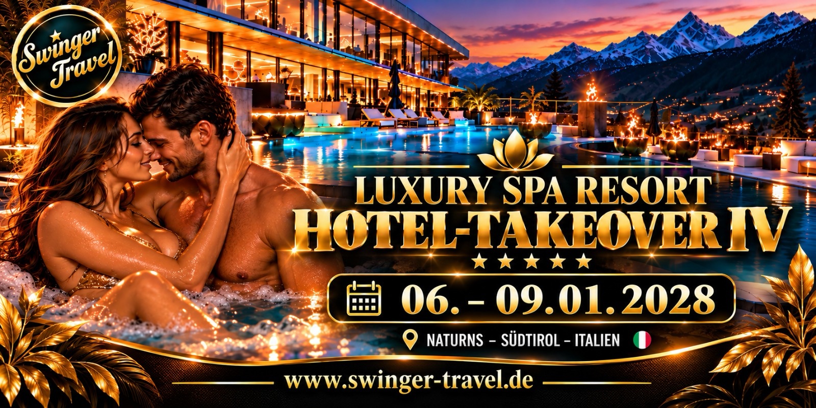 Luxus Spa Resort Hotel-Takeover IV, 6. Januar 2028 – 9. Januar 2028, Naturns-Meran in Südtirol