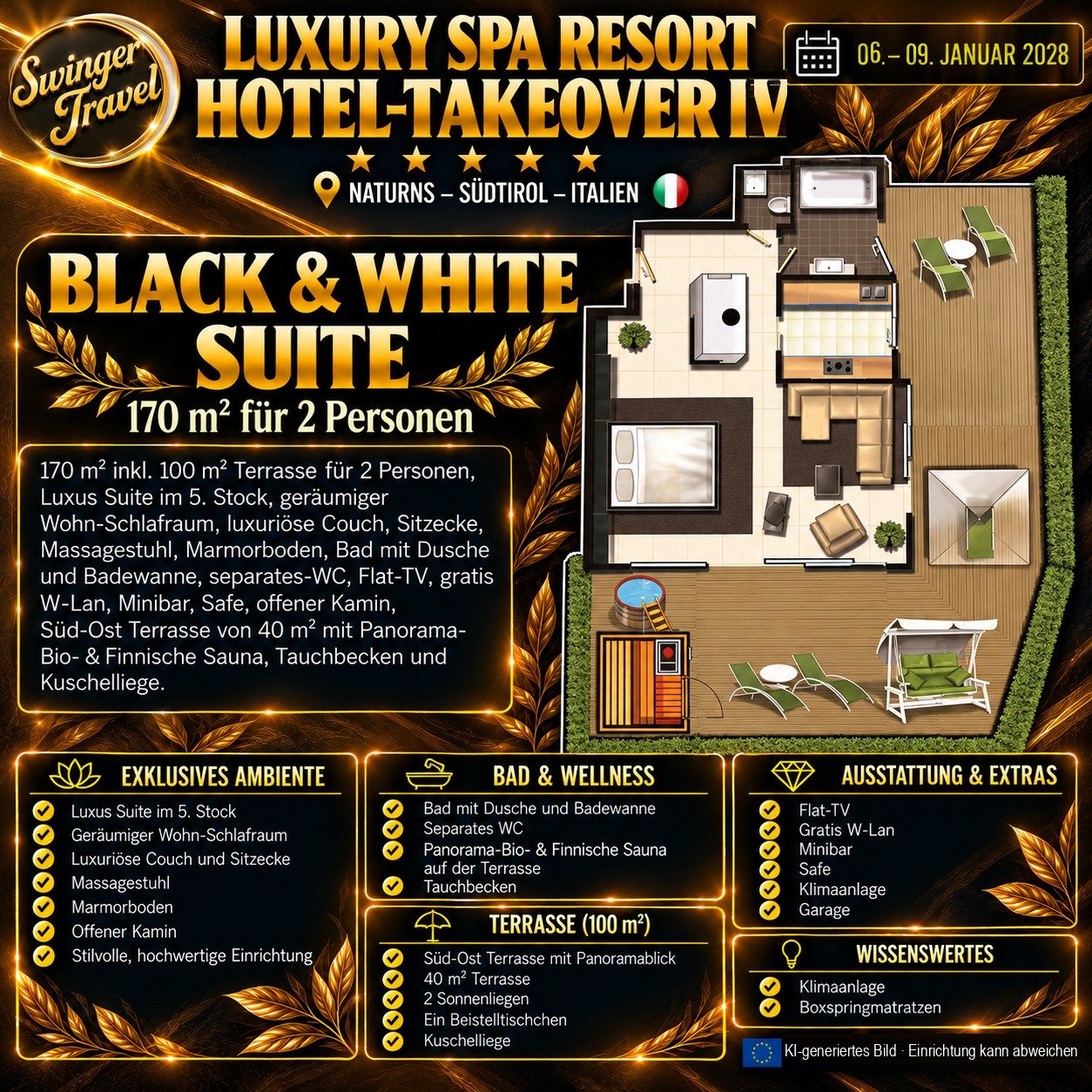 Black & White Suite -- Zimmeransicht