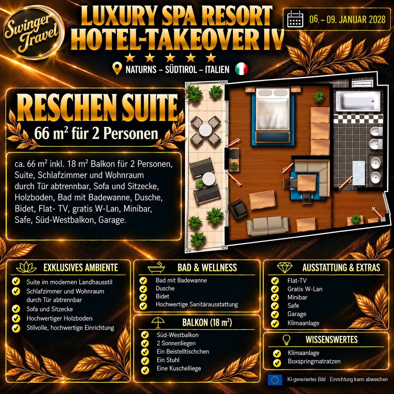 Reschen Suite -- Zimmeransicht