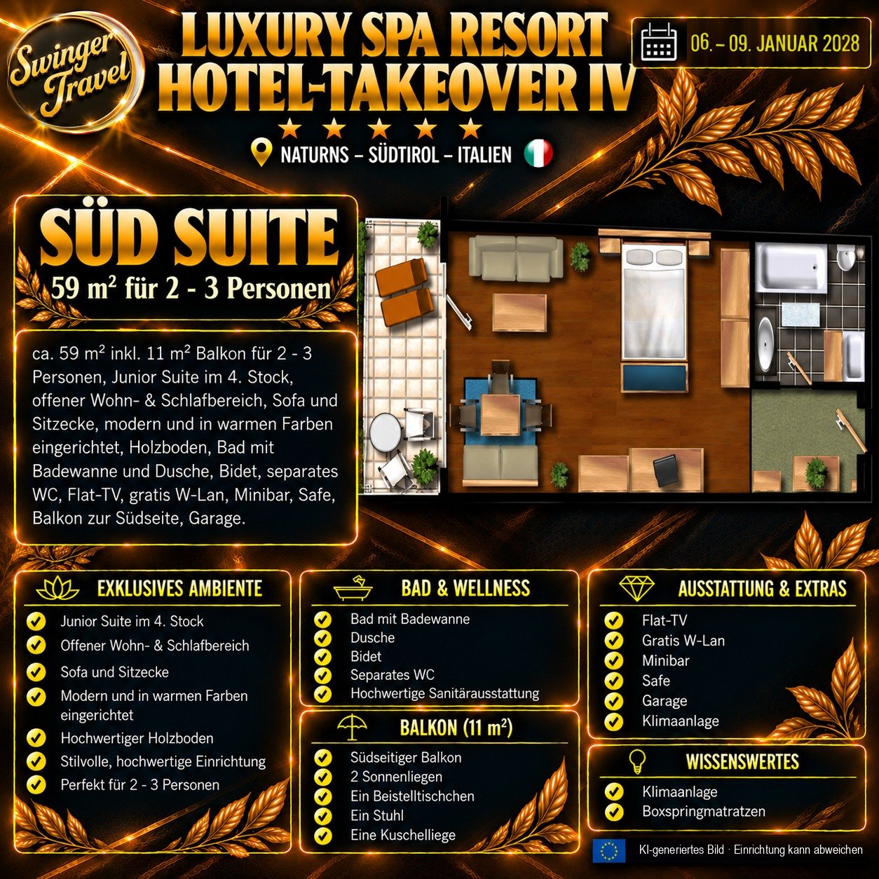 Süd Suite -- Zimmeransicht