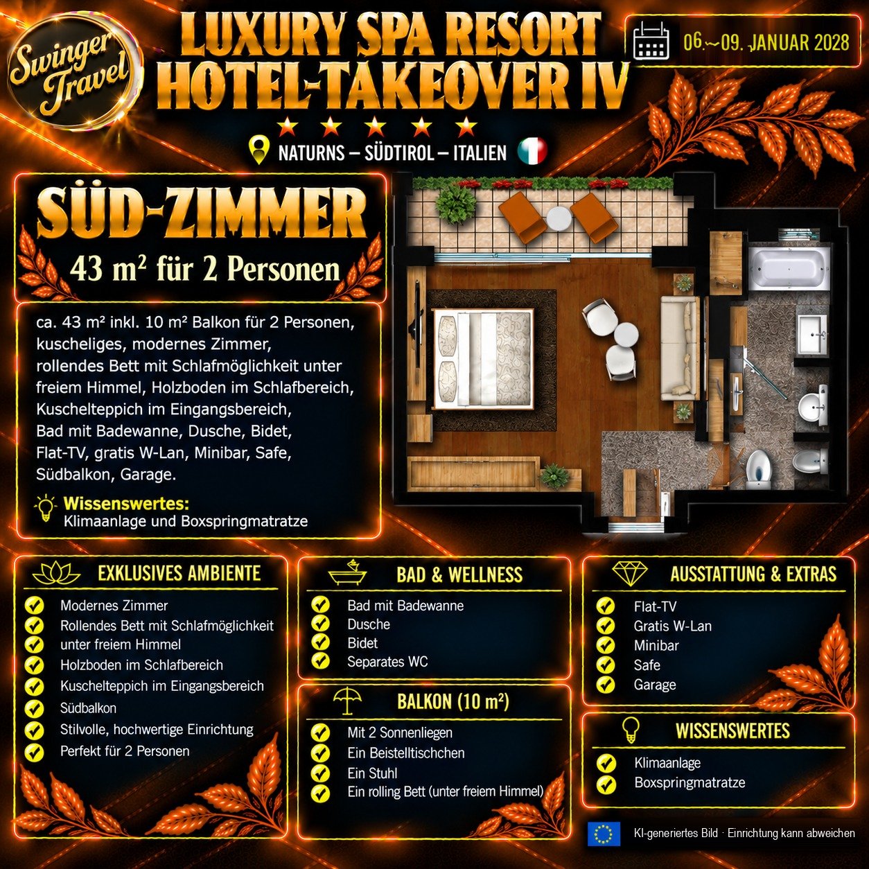 Süd-Zimmer -- Zimmeransicht